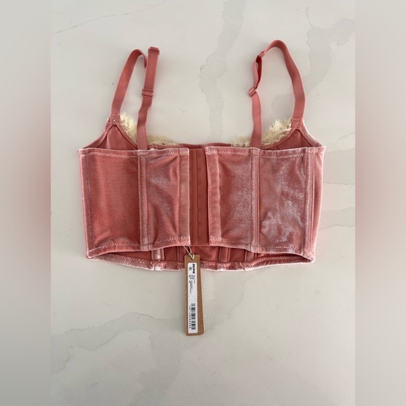 NWT | SKIMS | Limited Edition Velvet Lace Corset in Terracotta | Sz XXS - Picture 8 of 9